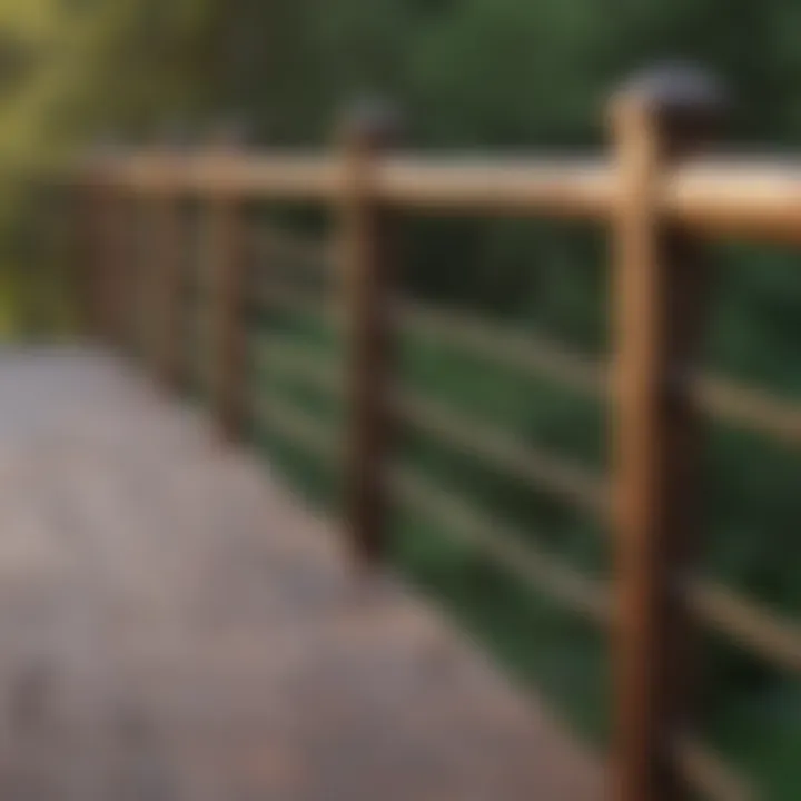 Rustic cable railing adding character to an outdoor deck