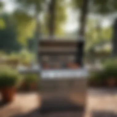 Outdoor Experience with Stainless Steel Grill Grill in an outdoor setting highlighting user experience