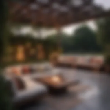 Elevated Patios: Aesthetic and Comfort Elegant patio design with comfortable seating and natural elements