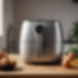 Sleek modern design of the Philips air fryer