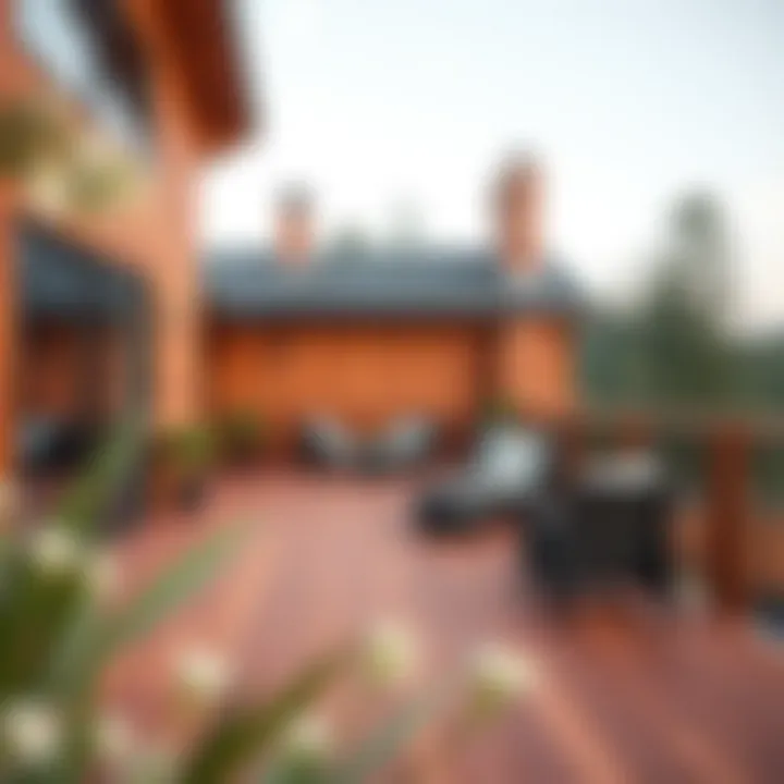 Warm cedar deck blending seamlessly with modern architecture