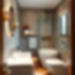 Elegant compact bathroom design with modern fixtures