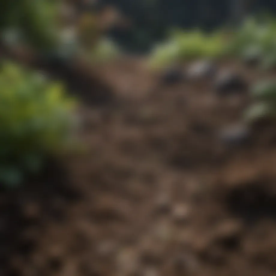 Rich soil ready for planting with organic matter