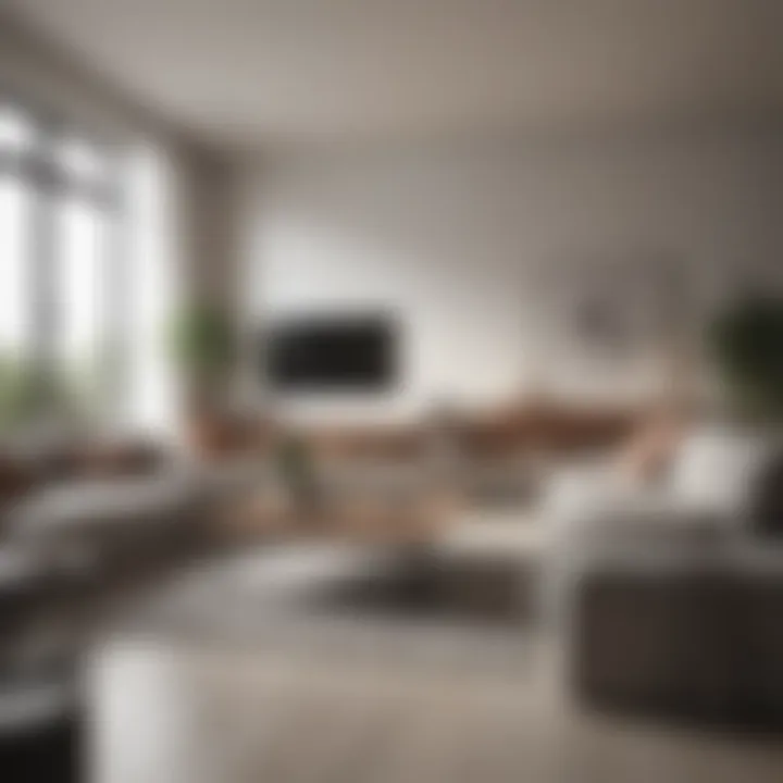 Modern living room showcasing a minimalist design