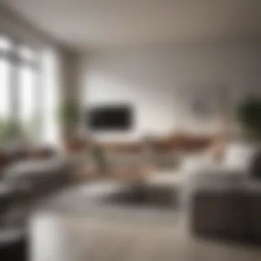 Modern Minimalist Living Space Modern living room showcasing a minimalist design
