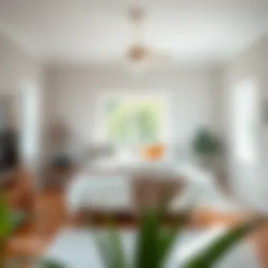 Before and after comparison of a freshly painted room