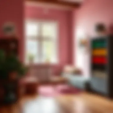 Vibrant color swatches showcasing paint options