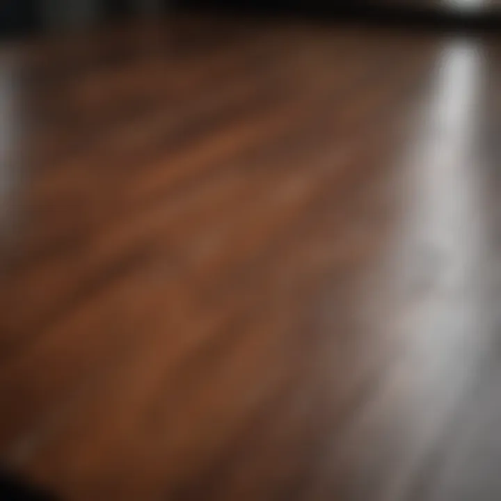 Close-up of a beautifully finished wood surface