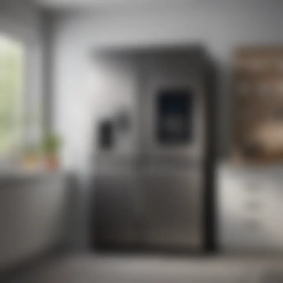 Front view of Samsung Smart Hub Refrigerator showcasing its sleek design