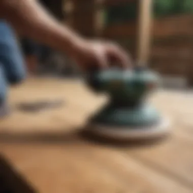 Sanding equipment arranged neatly