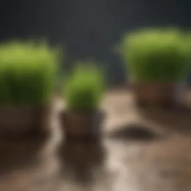 A variety of grass seed packets displayed on a table.