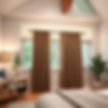 Modern Curtain Rod Installation Modern installation of curtain rods above a wide window