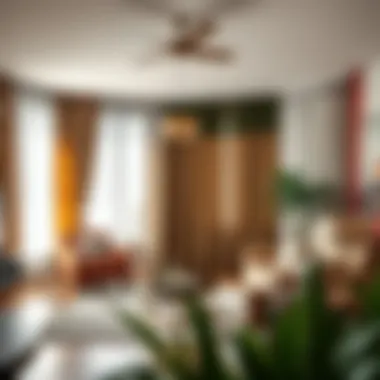 Curtain Styles in a Stylish Living Room Various curtain styles displayed in a stylish living room