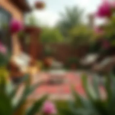 Enhancing Garden Aesthetics with a Beautiful Outdoor Rug Beautifully designed outdoor rug in garden