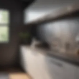 Contemporary laundry room countertop design
