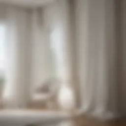 Elegant sheer curtains enhancing a bright white room