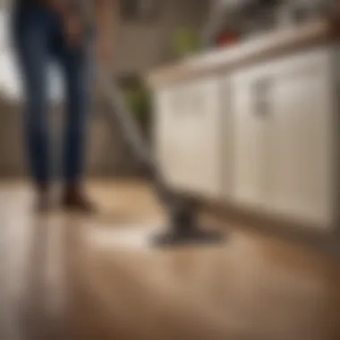 A self-working vacuum efficiently cleaning under furniture