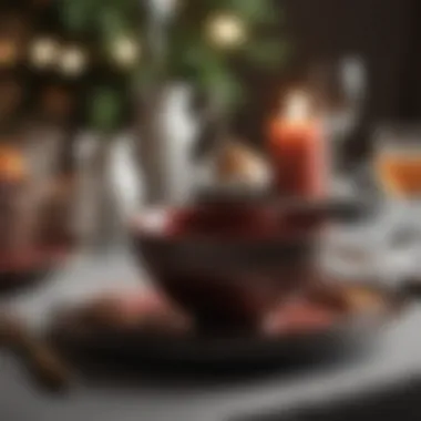 Stylish Tableware for the Holidays Close-up of stylish tableware for festive dining