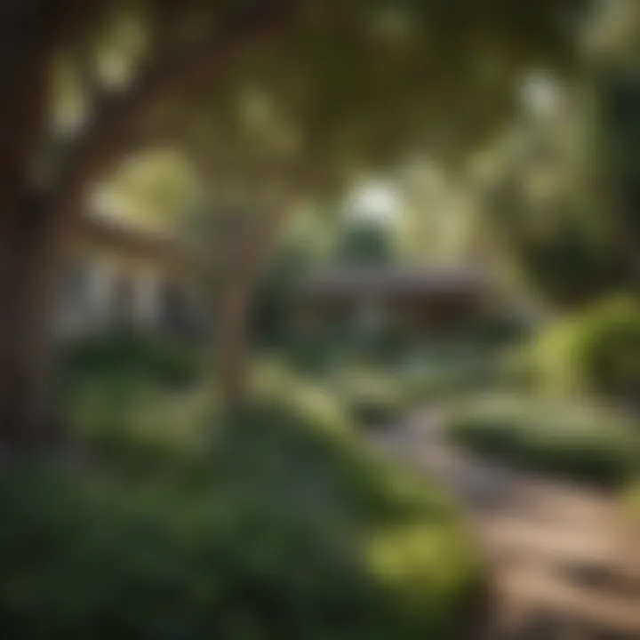 A well-maintained garden showcasing the beauty of shade trees