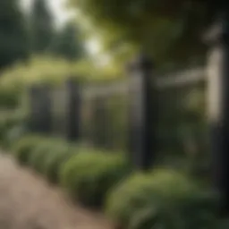 Elegant short garden fence enhancing landscape design