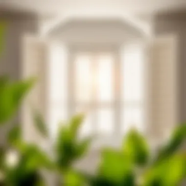 Natural light filtered through decorative shutters