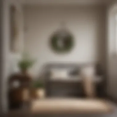 Cozy Bench and Decor in Small Foyer Cozy small foyer featuring a bench and thoughtful decor elements