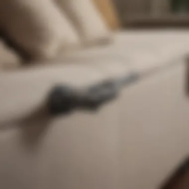 Close-up of the zip-off mechanism on a stylish sofa