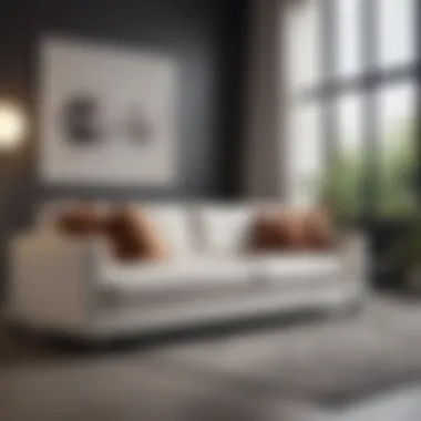 Sofa with Zip-Off Cover in Contemporary Design Elegant sofa with zip-off cover in a modern living room setting