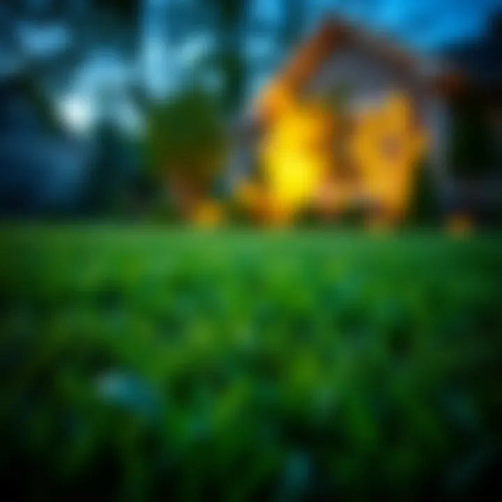 Thriving Lawn After Scotts Grass Seed Application Lush lawn thriving after grass seed application