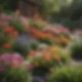 Colorful array of spring flowers blooming in a garden