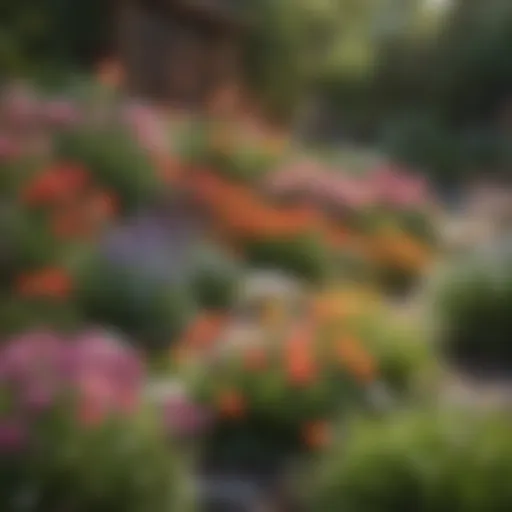 Colorful array of spring flowers blooming in a garden