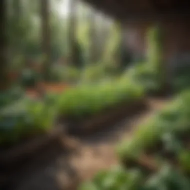 Thriving Vegetable Garden Lush vegetable garden with healthy seedlings