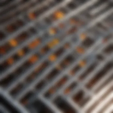 Close-up of grill grates demonstrating construction quality
