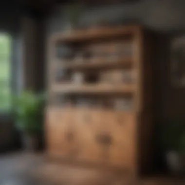 Charming Rustic Standalone Cabinet Rustic standalone cabinet featuring wood textures and vintage appeal