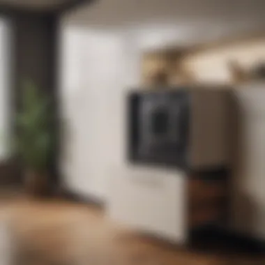 Versatile standalone cabinet used for additional storage in a spacious kitchen