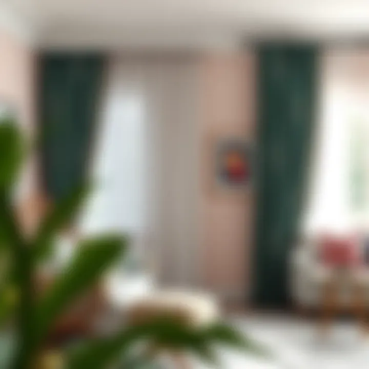 Stylish room with well-fitted curtains