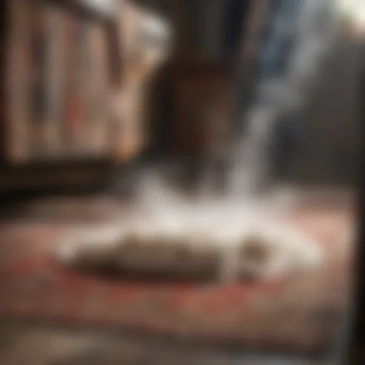 Wool rug steaming process
