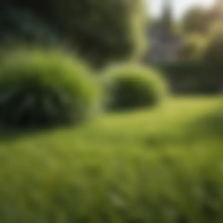 A lush green lawn indicating optimal grass health