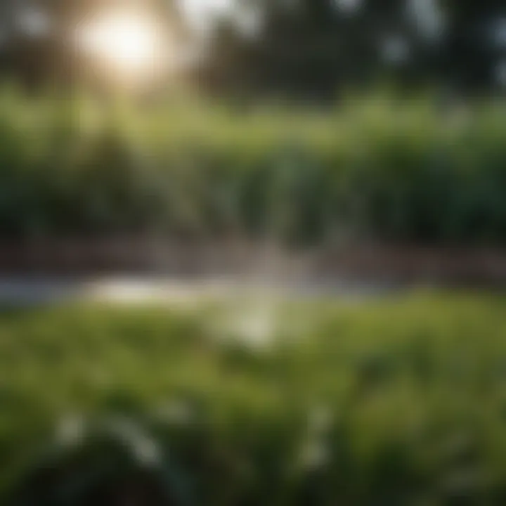 A diagram illustrating optimal watering times based on weather patterns