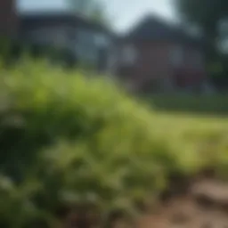 A close-up of healthy grass thriving in a well-maintained lawn