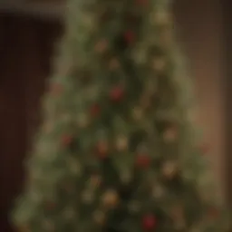 Elegant Christmas tree adorned with twinkling lights