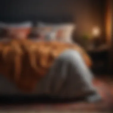 Warmth Through Textiles Cozy bed featuring layered textiles and throws