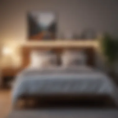 Artistic Focal Point Bed styled with a unique wall art piece