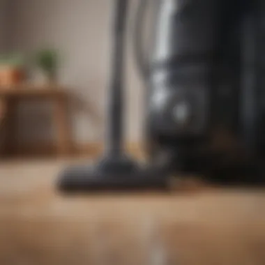 Close-up of the advanced technology inside a self-working vacuum