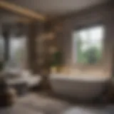 Elegant bathroom with soft ambient lighting