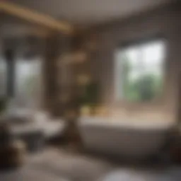 Elegant bathroom with soft ambient lighting