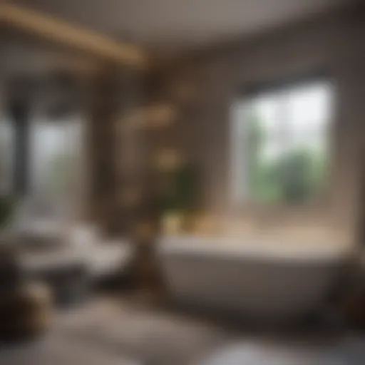 Elegant bathroom with soft ambient lighting