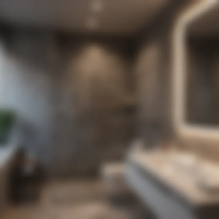 Innovative smart lighting technology in a bathroom