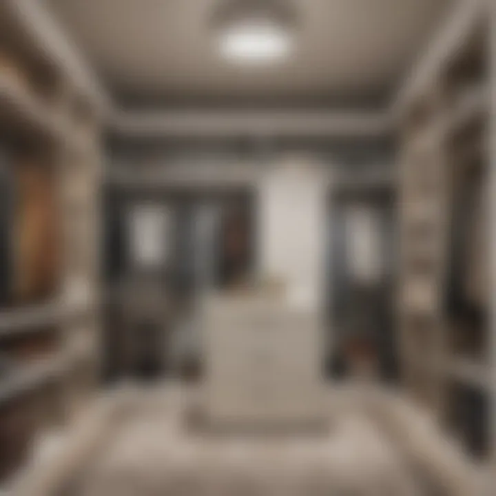 A visually appealing closet filled with coordinated hues