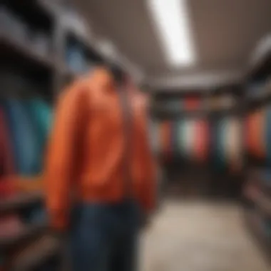 Stylish clothing arranged in a beautiful color spectrum